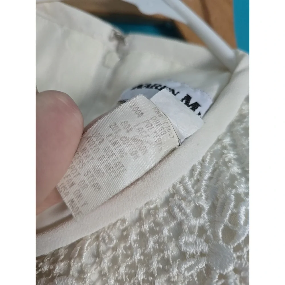 Vtg Karen Miller Sz 10 Ivory Mother of the Bride Cocktail Formal Maxi Dress USA - Picture 11 of 11